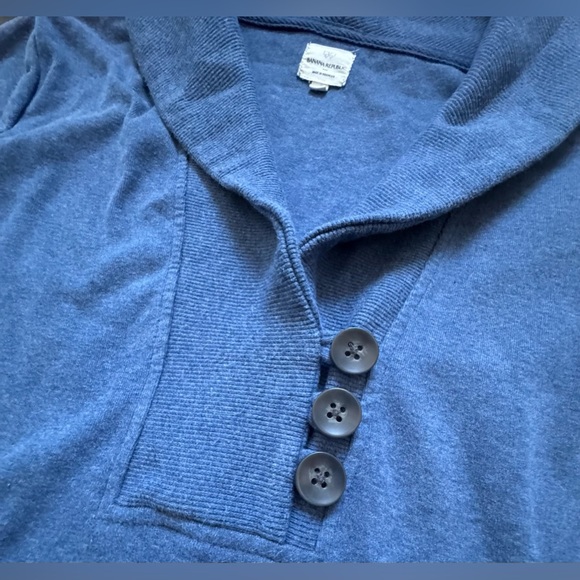 Banana Republic Blue Sweatshirt Top M - Picture 2 of 6